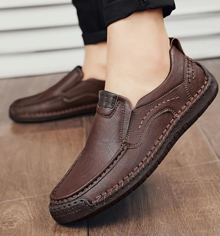 Men's Stitching Breathable Anti-skid Slip On Shoes